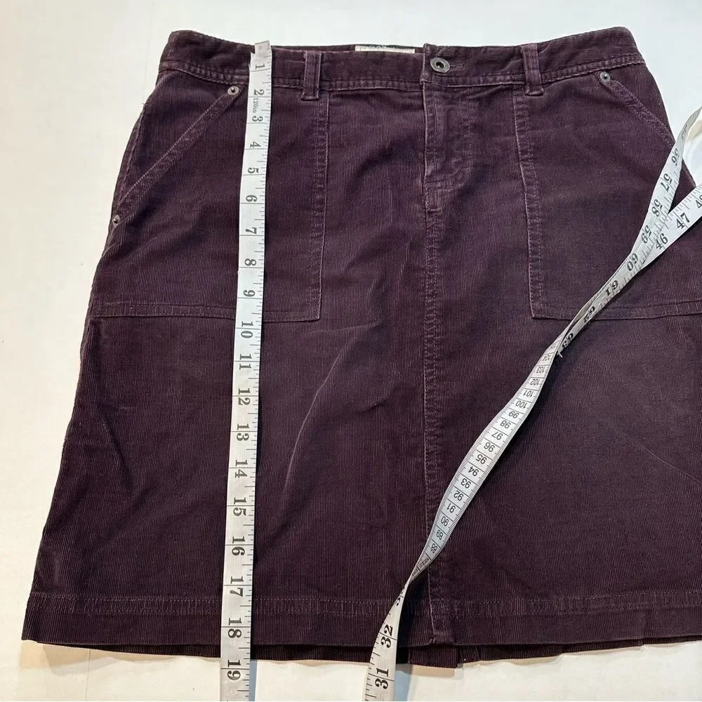The North Face Corduroy Skirt Dark Purple Straight Pencil Knee Length Size S